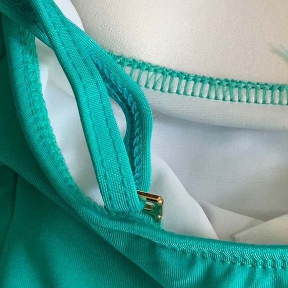 Lisa Blue Tankini Top SPLASH OF COLOR  -Deep Aqua (#46) - Picture 4 of 10